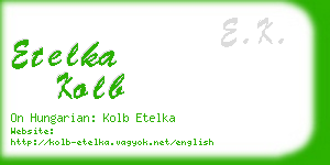 etelka kolb business card
